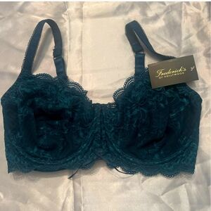 NWT Frederick's of Hollywood Dk Green Underwire Balconnette Bra